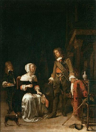 Gabriel Metsu Soldier Paying a Visit to a Young Lady china oil painting image
